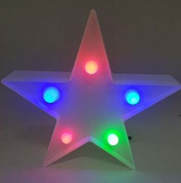 GWIAZDKA LED RGB - 5 LED - NA BATERIE ŚWIĘTA 9710