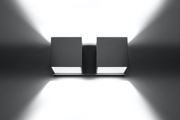 Oprawa na Ścianę Kinkiet QUAD 2 Szary LED SOLLUX