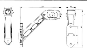 Угловой габаритный фонарь 3-функциональный светодиодный габаритный фонарь 12/24 В LD 518 LONG HORPOL