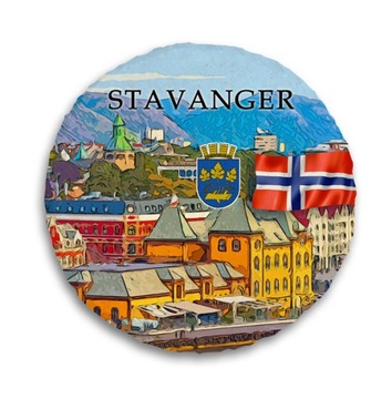 STAVANGER NORWEGIA magnes na lodówkę kamień 572 M