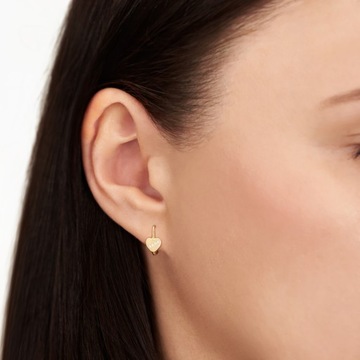 ЗОЛОТЫЕ СЕРЬГИ СЕРДЦЕ ЗОЛОТО 585 14К 2373-3