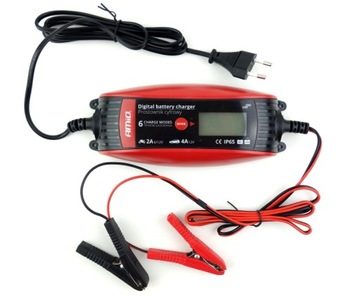 Prostownik ładowarka automatyczna z wyświetlaczem LCD 6/12V 4A