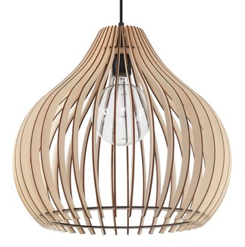 Sufitowa Lampa Wisząca APRILLA Drewno E27 SOLLUX
