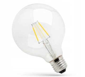 ŻARÓWKA LED ŚWIATŁO CIEPŁE E-27 230V 4W KULA DUŻA
