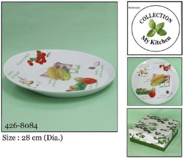 Patera taca porcelana na przekąski wzór oliwki