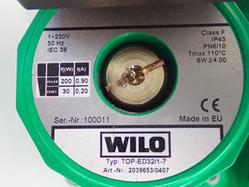 Двойной циркуляционный насос WILO Q:10 м3/ч H:7м, 230В