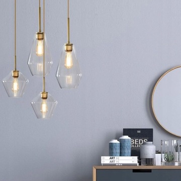 LAMPA SUFITOWA WISZĄCA SZKLANA MODNE KOLORY