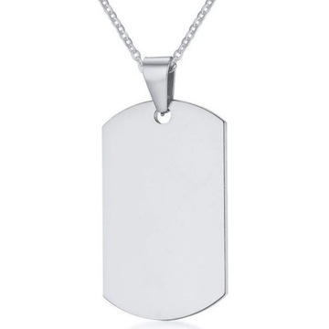 СЕРЕБРЯНЫЙ КУЛОН-ЖЕТОН, ХИРУРГИЧЕСКАЯ СТАЛЬ