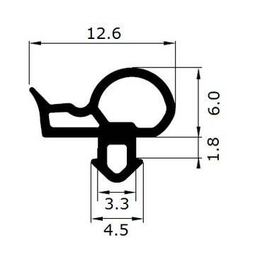 10 оконных уплотнителей S-1628 DECCO