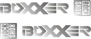 BOXXER ROCK SHOX srebrne naklejki amortyzator 129C