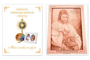 Pamiątka I Komunii Św z ramką na zdjęcie + obrazek