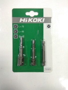 HIKOKI HITACHI Zestaw adapterów 3 szt. 1/4