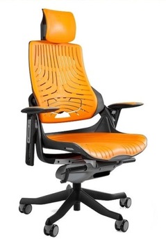 Fotel ergonomiczny Wau czarny elastomer TPE Mango