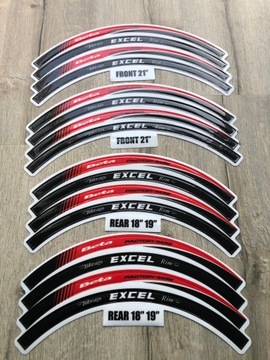BETA RR 21-18/19 enduro cross paski grube naklejki na felgi CUBAMOTO