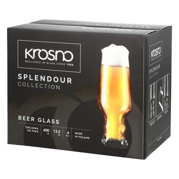 Szklanki do piwa 400ml 6 szt. SPLENDOUR | KROSNO