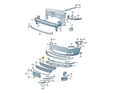 КРЫШКА КРЮКА БАМПЕРА VW Golf VI R20 R