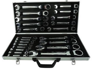 Klucze płasko oczkowe z grzechotką 6-32mm G10342