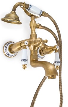 Смеситель для ванны РЕТРО OLD GOLD, ROYAL GOLD
