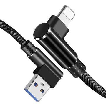 KABEL TYP-C SZYBKIE ŁADOWANIE QC 3.0 KĄTOWY 90°