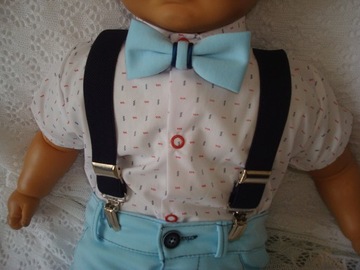 РУБАШКА-ТЕЛО БРЮКИ ПРИНАДЛЕЖНОСТИ РУБАШКА с галстуком-бабочкой размер 74