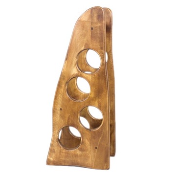Stojak na wino z naturalnego drewna 4 BUTELKI