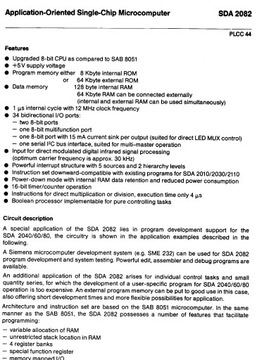 SDA2082 8-битный 12 МГц микроконтроллер PLCC44