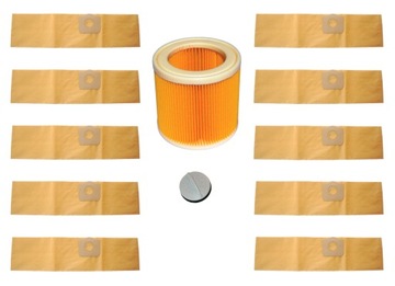 10x Worki + filtr do KARCHER NT 27/1 ME Adv SE4002
