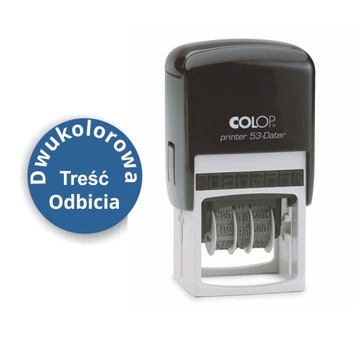 Datownik COLOP printer 53 tekst+data pod. DWUKOLO