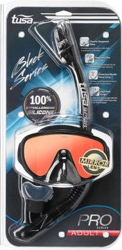 TUSA DIVING SET маска SERENE MIRROR трубка DRY VALVE ласты UF1202 FB