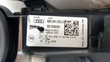 AUDI A1 82A SVĚTLO LEVÝ PŘEDNÍ FULL LED 82A941033 D