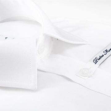 БЕЛАЯ РУБАШКА PIETRO MONNTI Запонка+пуговица 43/176-182 SLIM