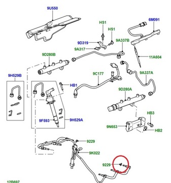 Уплотнительное кольцо топливной трубки Land Rover Range Rover