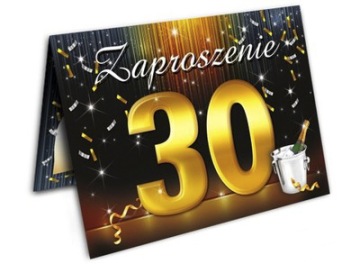 Запрошення з Конвертом Запрошення на 30-ste День народження 30-ка Вечірка