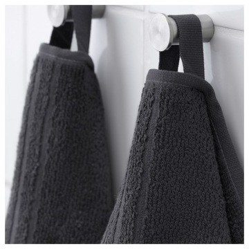 Полотенце ИКЕА ВАГСЬОН, темно-серый 30х30 см, 4 шт.