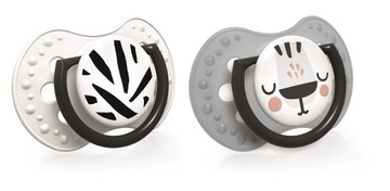 LOVI smoczek dynamiczny 3-6 Salt&Pepper 2 szt.