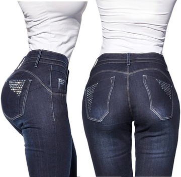 S2352 JEANS Push up WYGODNE KOBIECE SPODNIE L/40