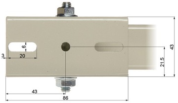 КРОНШТЕЙН КОРПУСА BRP-30W ДЛЯ СТОЙКИ