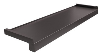 Parapet zewnętrzny stalowy Brąz RAL 8019 17,5 cm