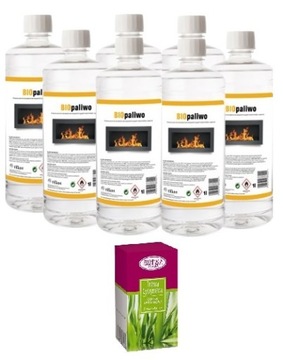 ZESTAW 7L bioetanol płyn BIOPALIWO + olejek do aromaterapii trawa cytrynowa