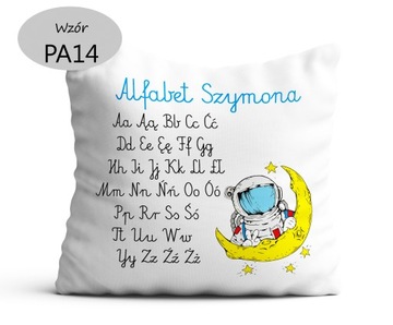 Подушка с алфавитом и дизайном подарков с именем ребенка