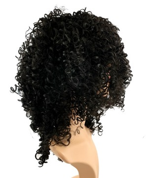АФРО КУРЧИЙ ПАРИК ДЛЯ КОСПЛЕЙ ГЛЭМ-РОК, ЧЕРНЫЙ