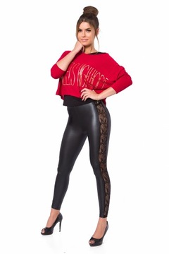 ЛЕГГИНГИ ИЗ ЭКО КОЖИ, МАТОВЫЕ КЕГИ, КРУЖЕВНЫЕ ЛАМПЫ LPX