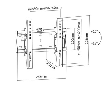 Крепление для телевизора 23–42 дюйма Регулируемый уровень