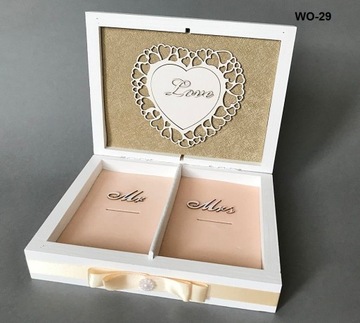 Коробка для обручальных колец - роза - графика U93