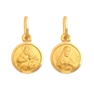 ZŁOTY MEDALIK SZKAPLERZ 585 KOMUNIA MARYJA