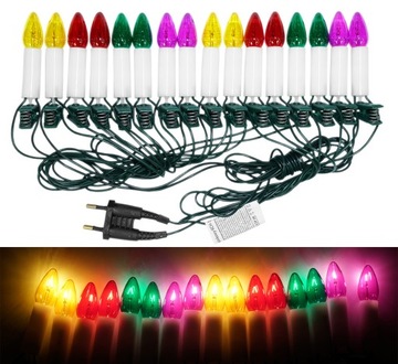 TRADYCYJNE LAMPKI ŚWIATEŁKA CHOINKOWE ŚWIECZKI 5W