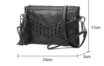 Сумка через плечо Rock с черными заклепками