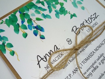 СВАДЕБНЫЕ ПРИГЛАШЕНИЯ Цветы в стиле бохо в деревенском стиле, конверт