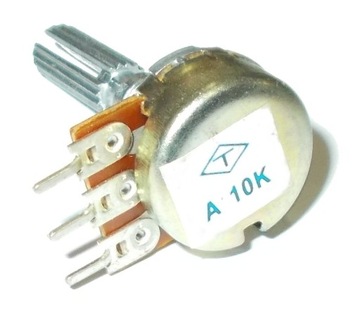 POTENCJOMETR OBROTOWY 10k A10k oś 25 5sztuk 3822