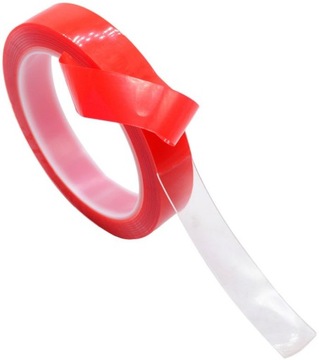 KLEJ MOCNA TAŚMA DWUSTRONNA MONTAŻOWA 12mm 1 METR